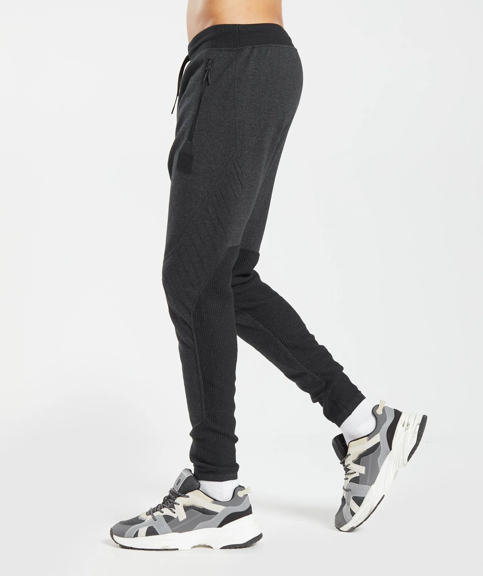 Gymshark Retake Knit Joggers - Black Marl