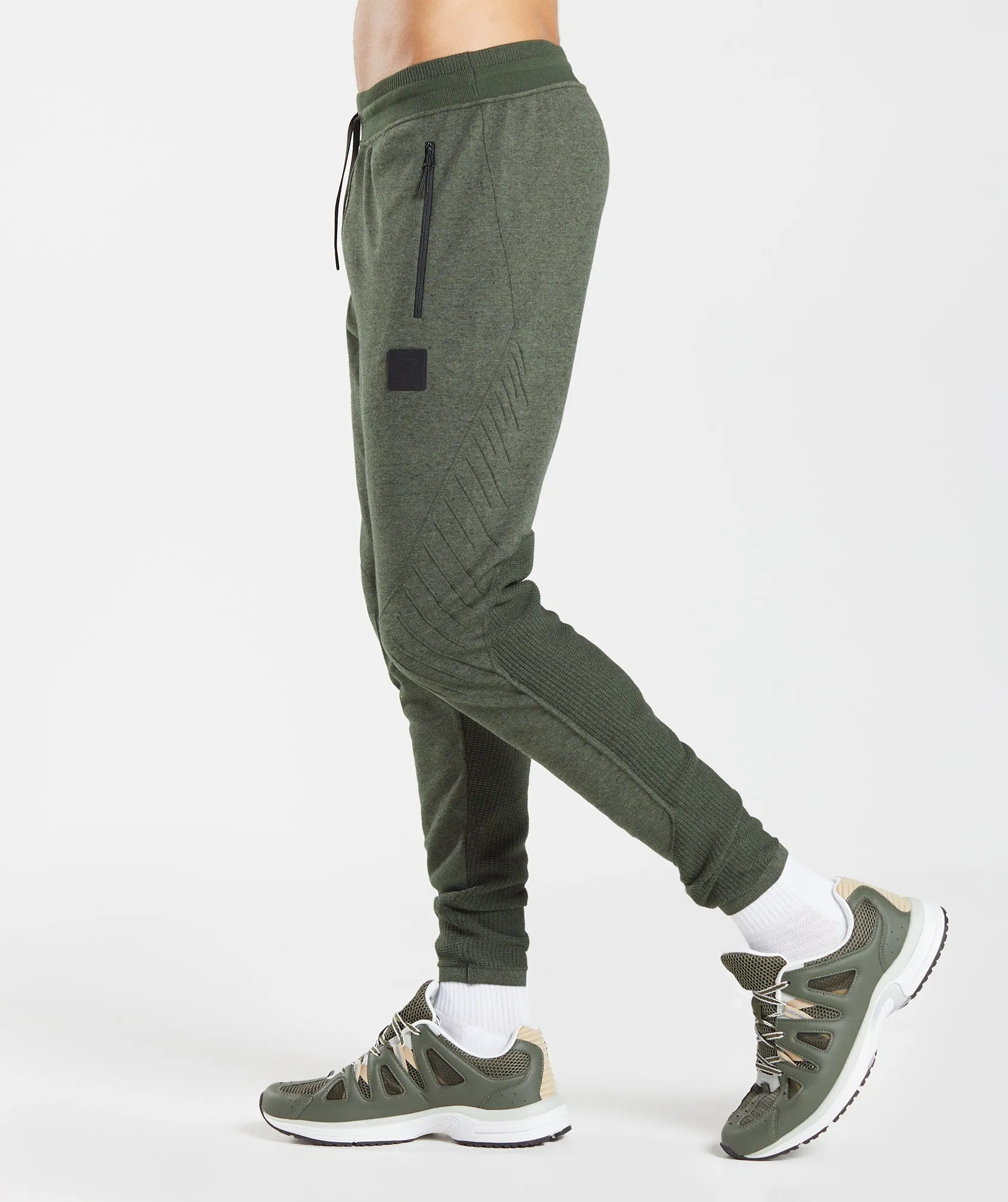 Gymshark Retake Knit Joggers - Moss Olive Marl