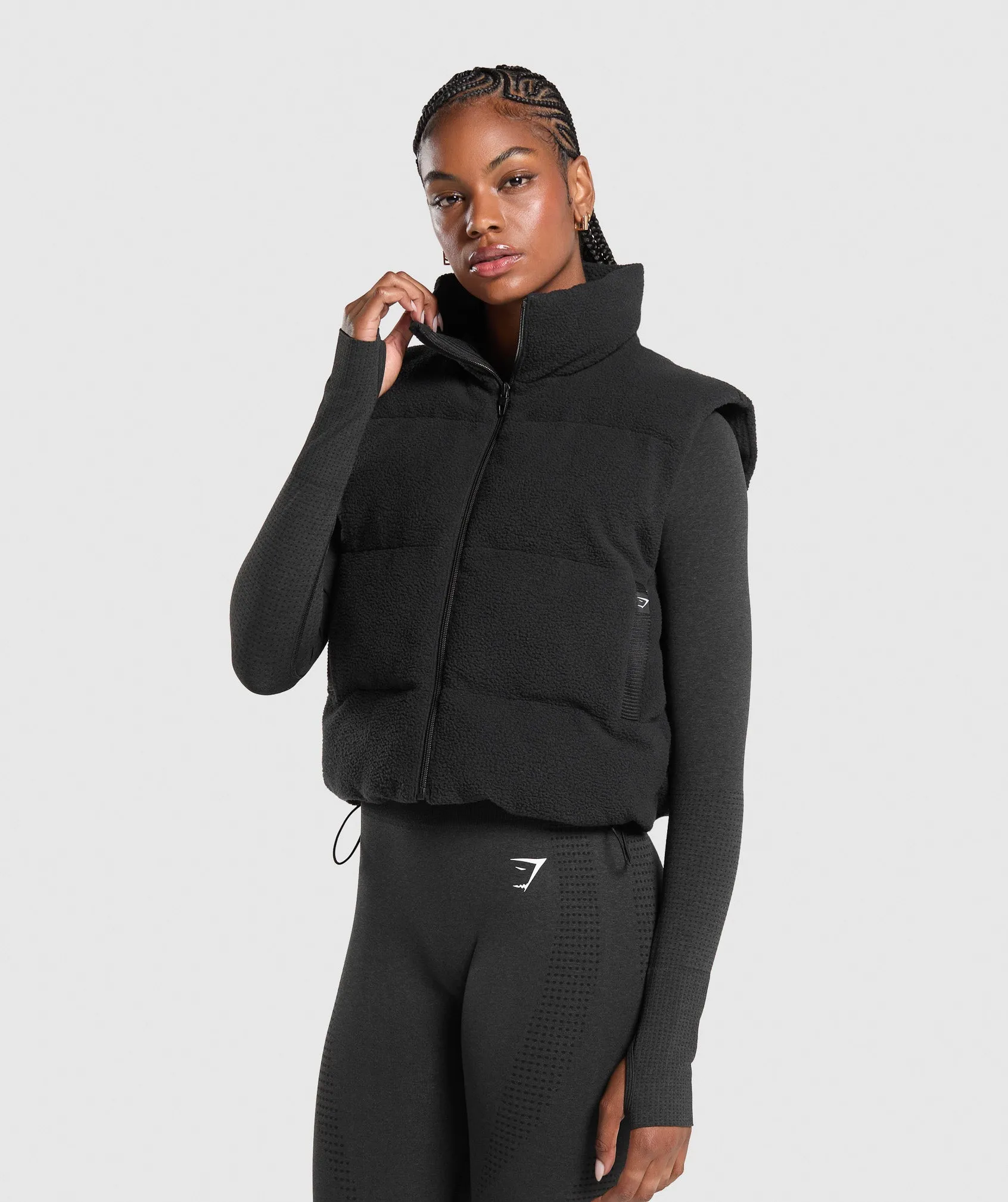 Gymshark Sherpa Gilet - Black