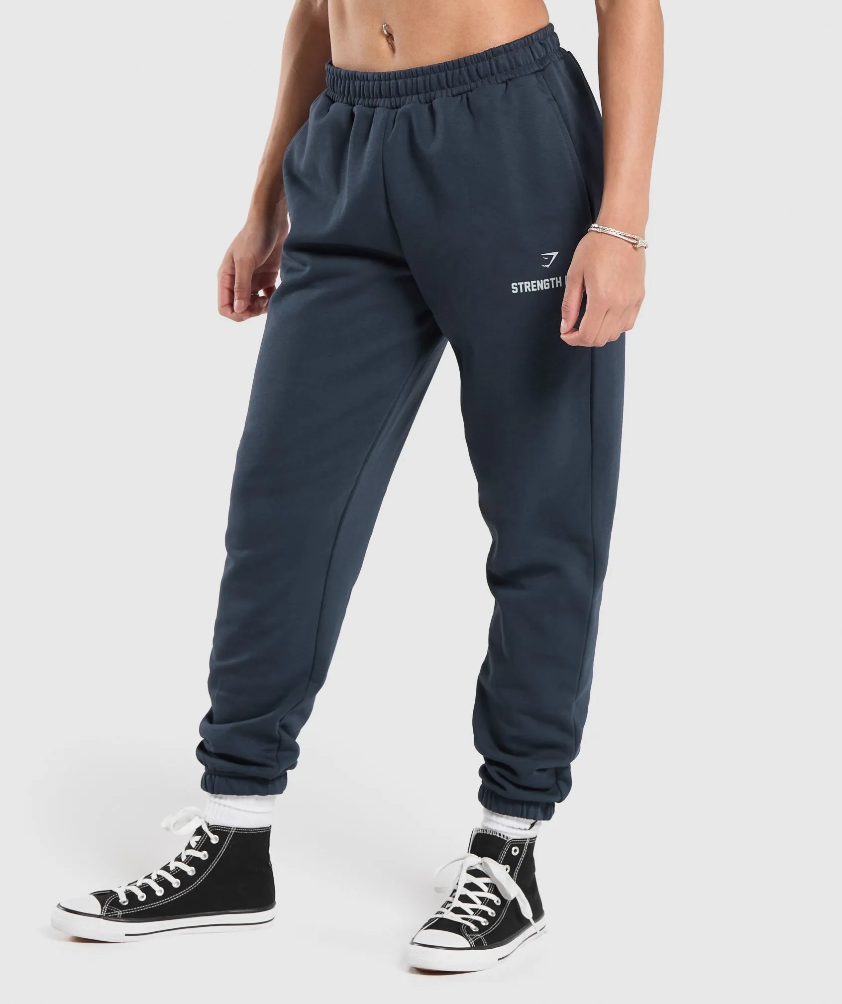 Gymshark Strength Department Graphic Joggers - Heavy Blue