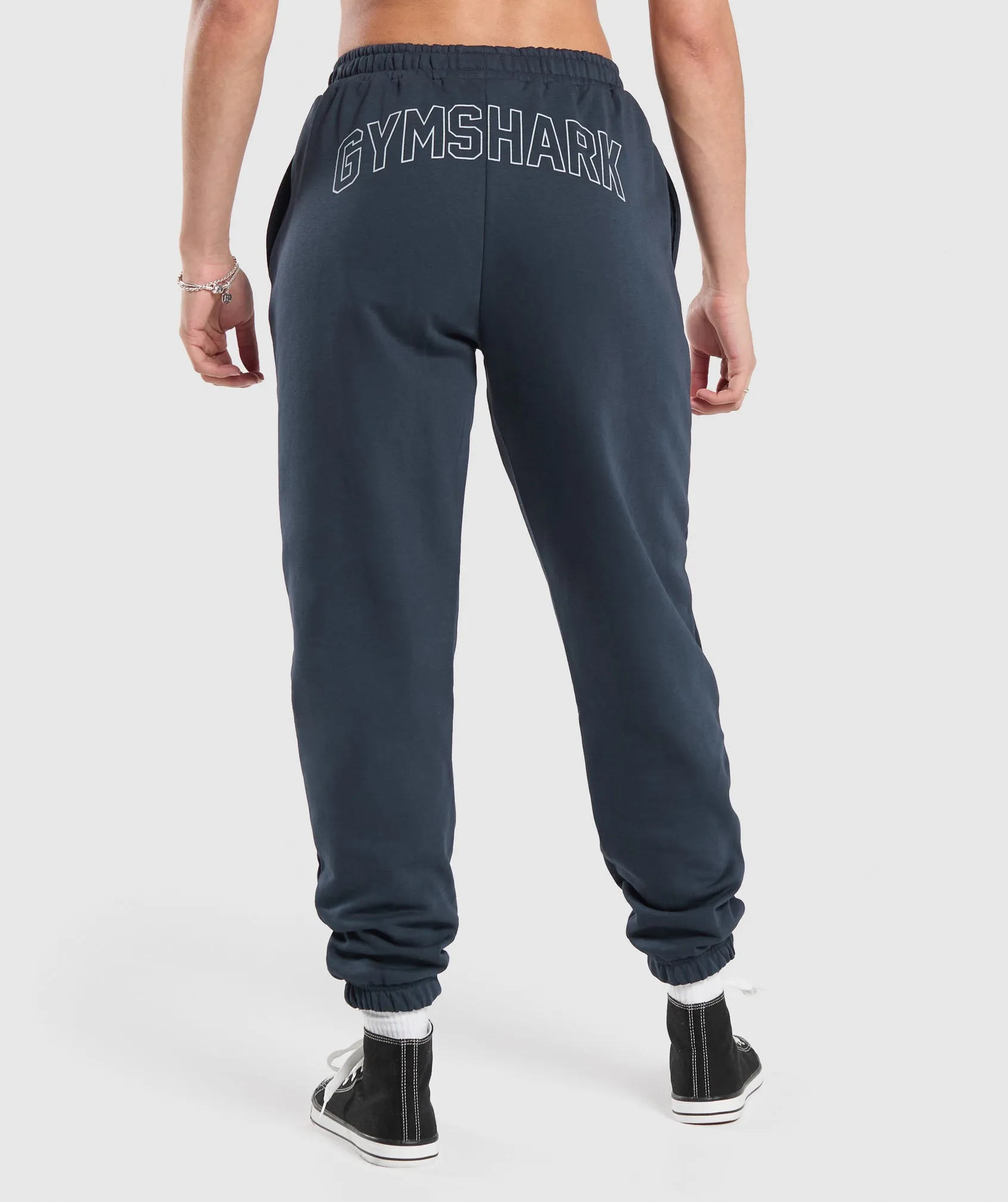 Gymshark Strength Department Graphic Joggers - Heavy Blue