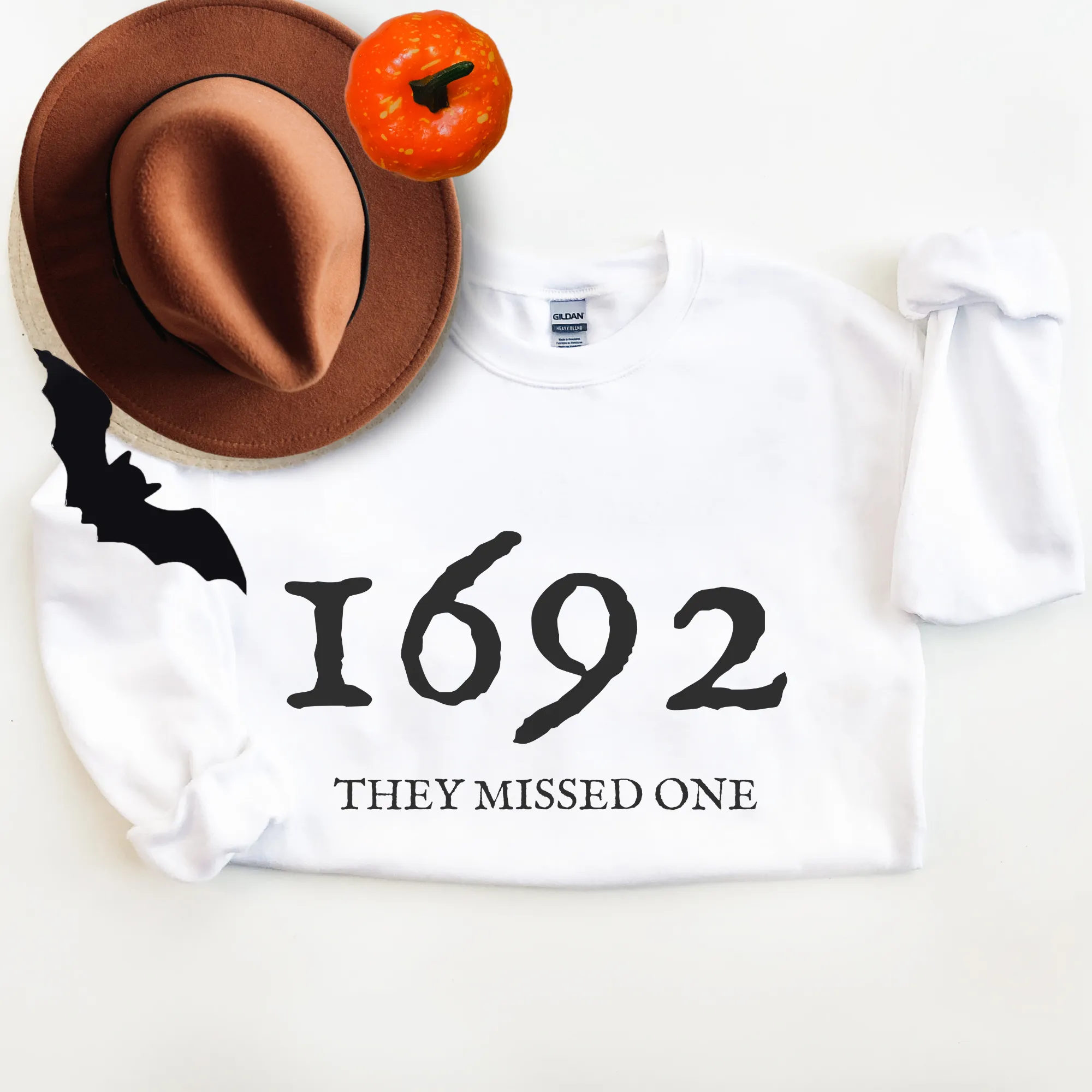 Halloween Women's 1692 They Missed One Crewneck Sweatshirt, Funny Fall Shirt