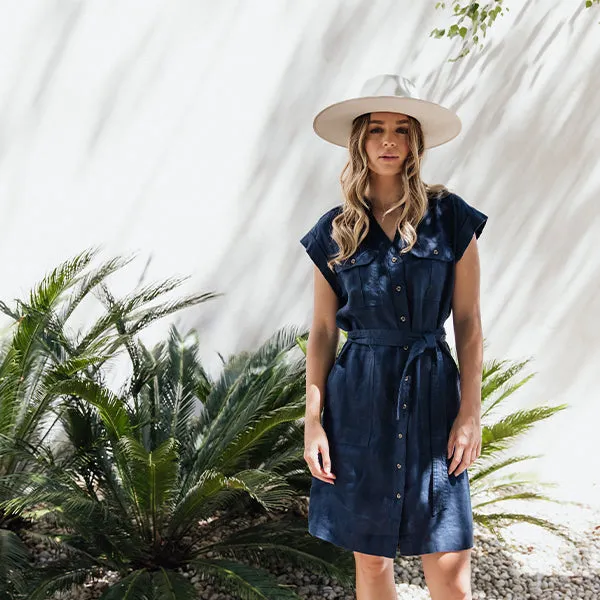 Harlow Dress - Navy