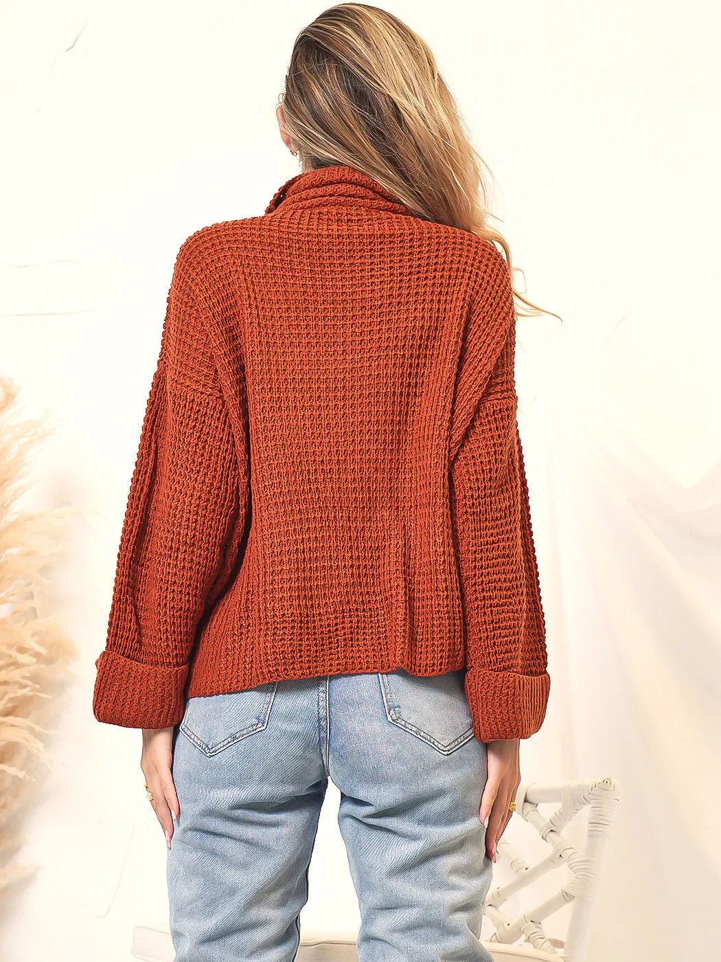 High Neck Chunky Sweater