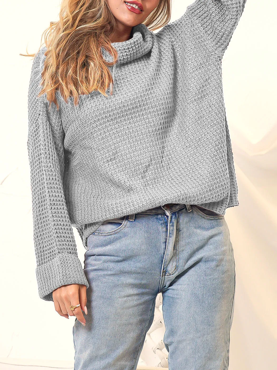 High Neck Chunky Sweater