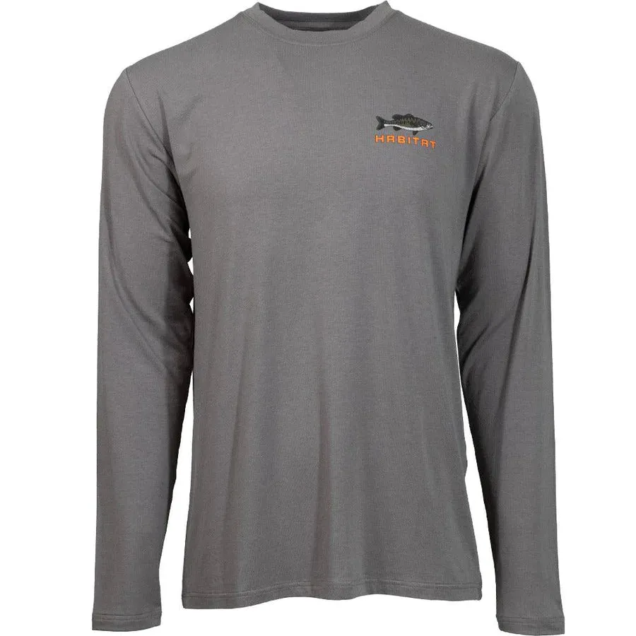 HOOEY "BASS" BAMBOO GREY LONG SLEEVE TEE