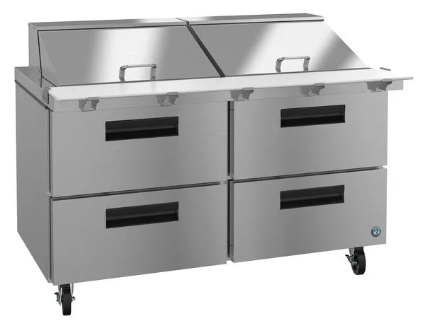 Hoshizaki SR60A-24MD4 60" 4 Drawer Mega Top Stainless Steel Refrigerated Sandwich Prep Table