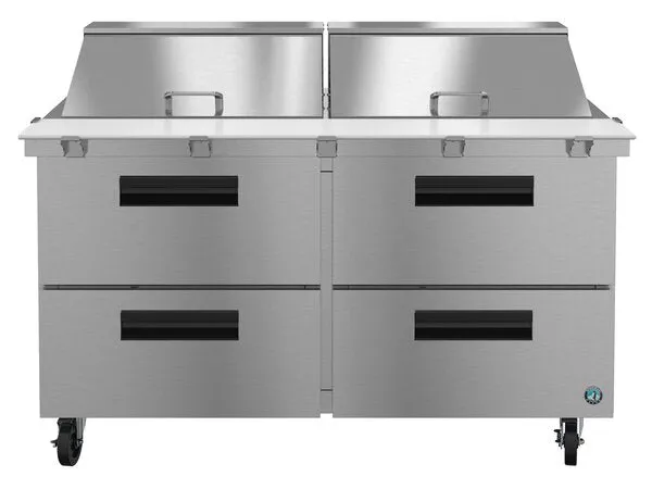 Hoshizaki SR60A-24MD4 60" 4 Drawer Mega Top Stainless Steel Refrigerated Sandwich Prep Table