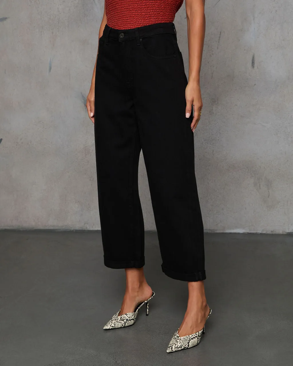 In Full High Rise Wide Leg Cropped Jeans