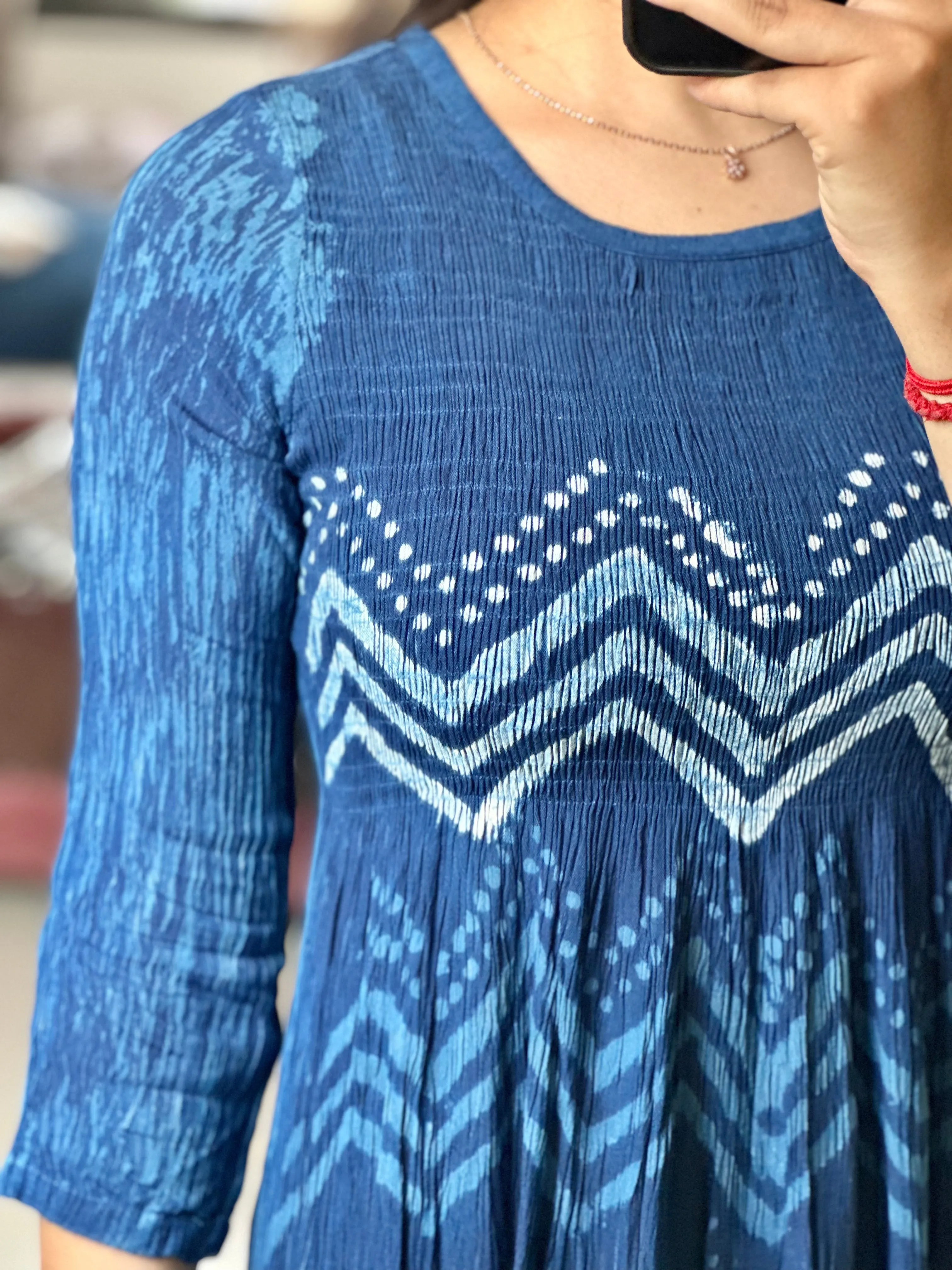 Indigo Smock Dress