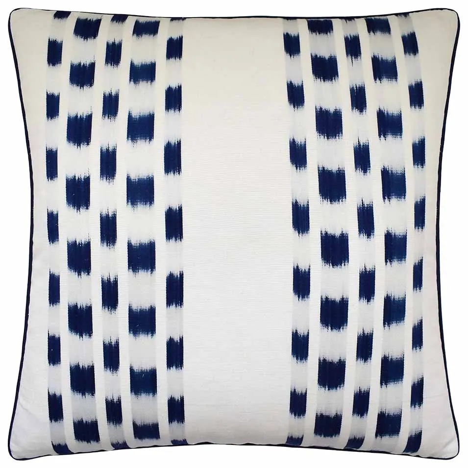 Izmir Ikat Stripe in Indigo Pillow