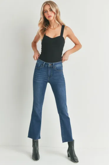 JBD Cropped Flare Dark Wash Jeans