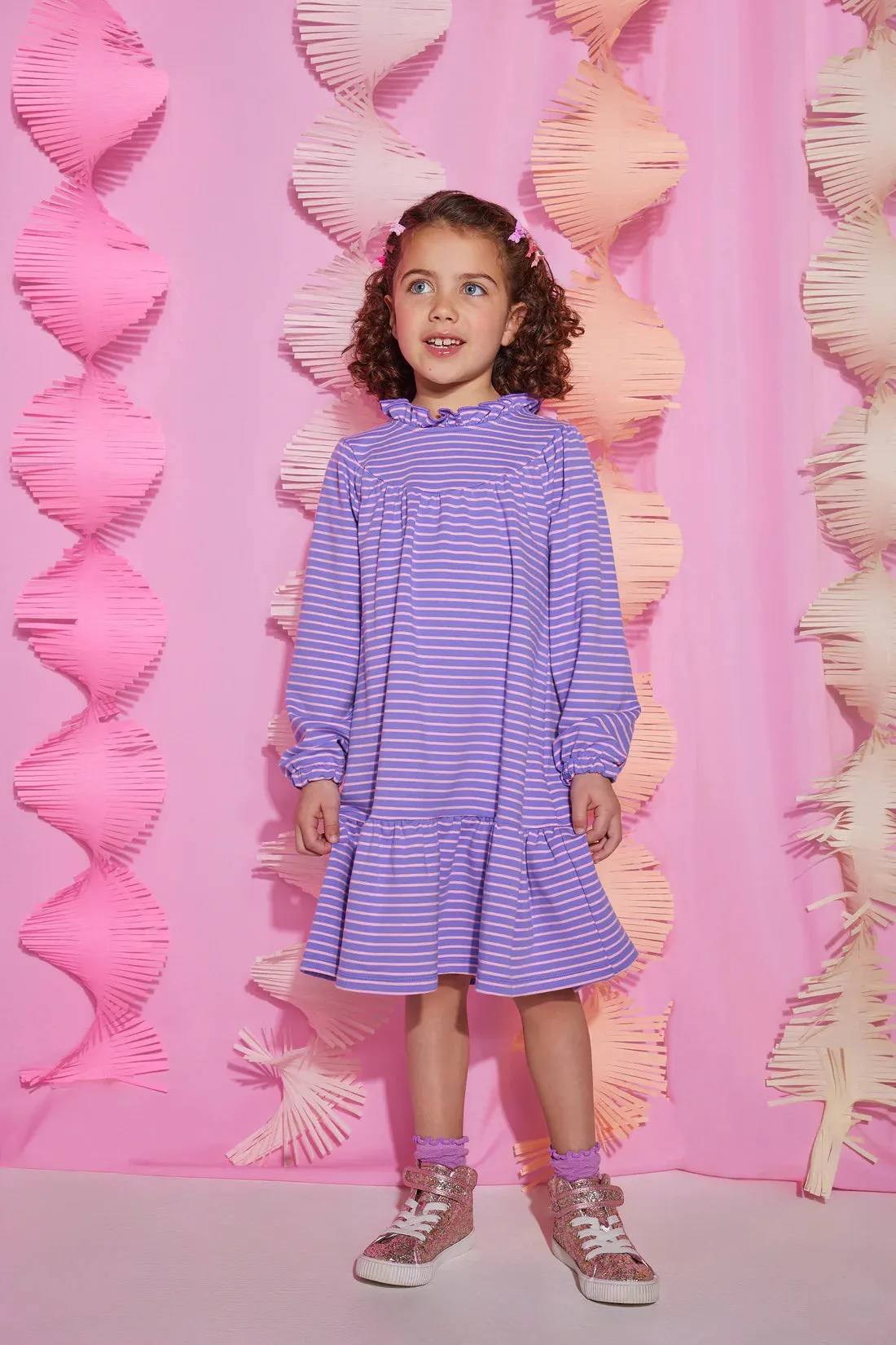 Jody Dress - Purple Stripe