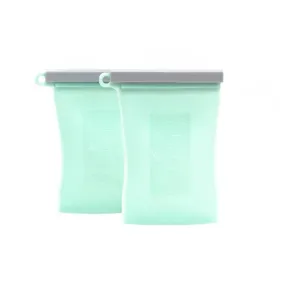 Junobie Silicone Breastmilk Storage Bag 2pk - Mint