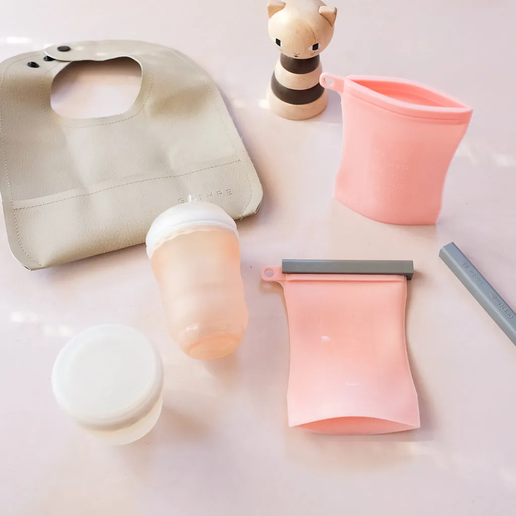 Junobie Silicone Breastmilk Storage Bag 2pk - Rose