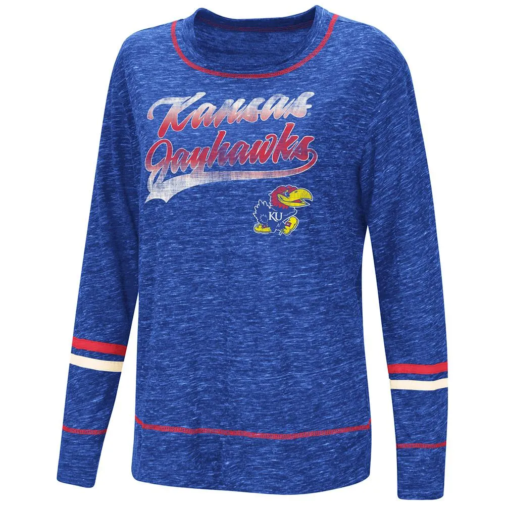 Kansas Jayhawks Colosseum WOMEN'S Blue Giant Dreams Soft LS T-Shirt