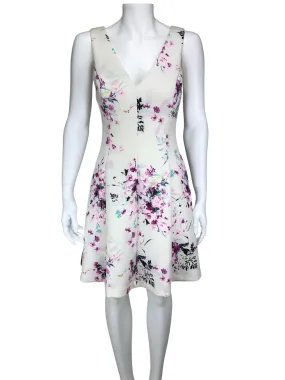 Kensie, Women's Printed Floral Dress, Ivory/Multi, Size 6