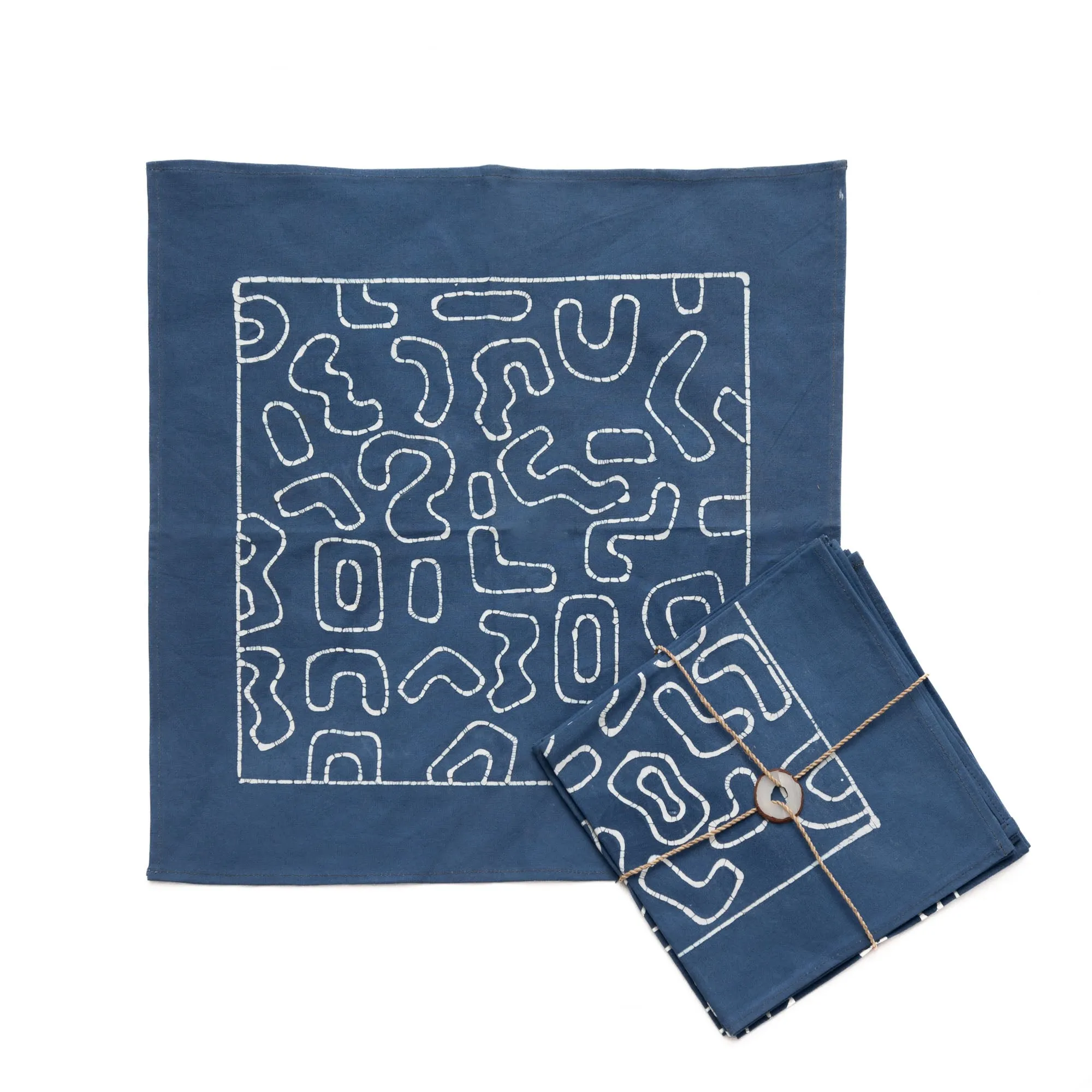 Kuba Blues Outline Indigo Napkins