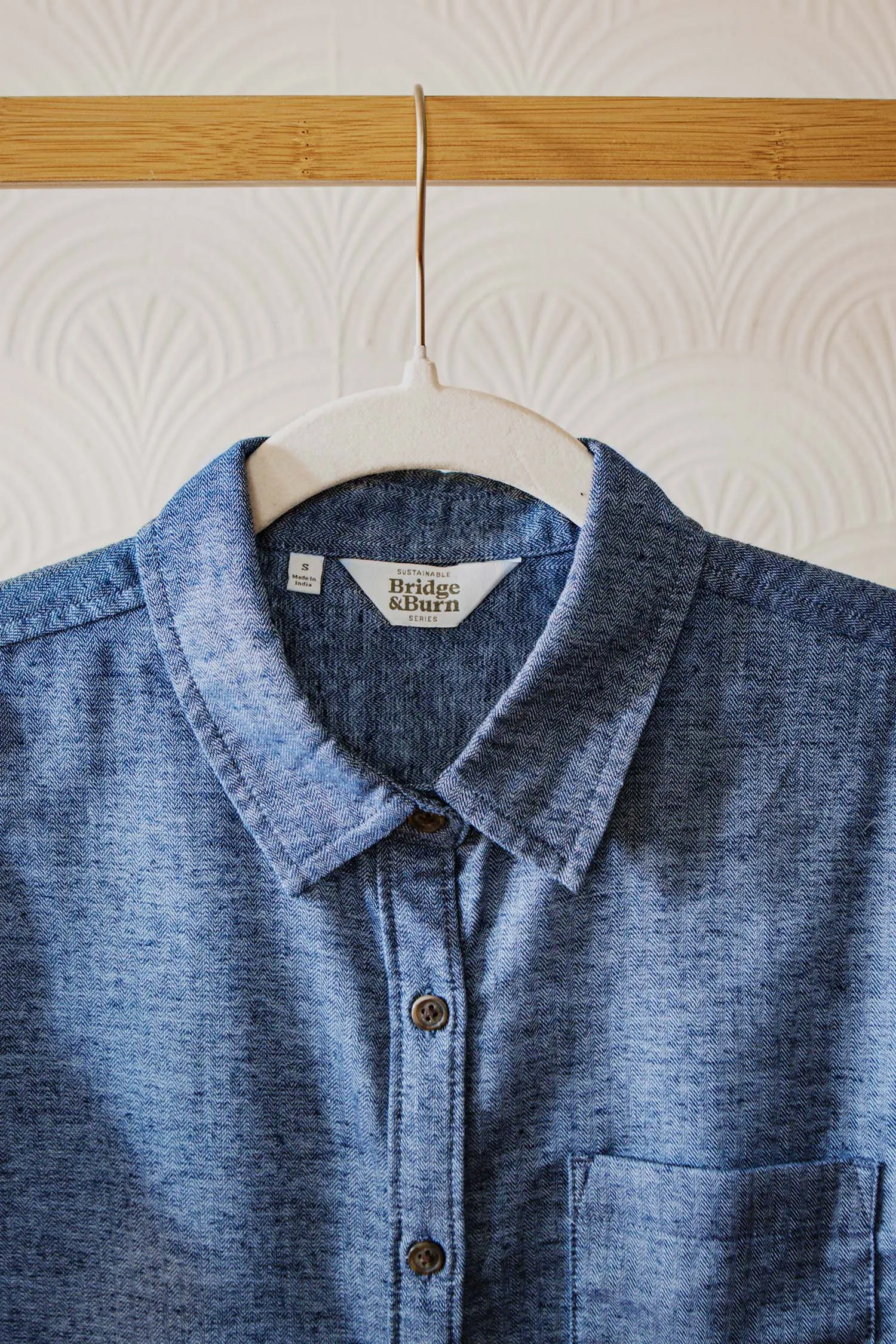 Lana Shirt / Indigo Herringbone