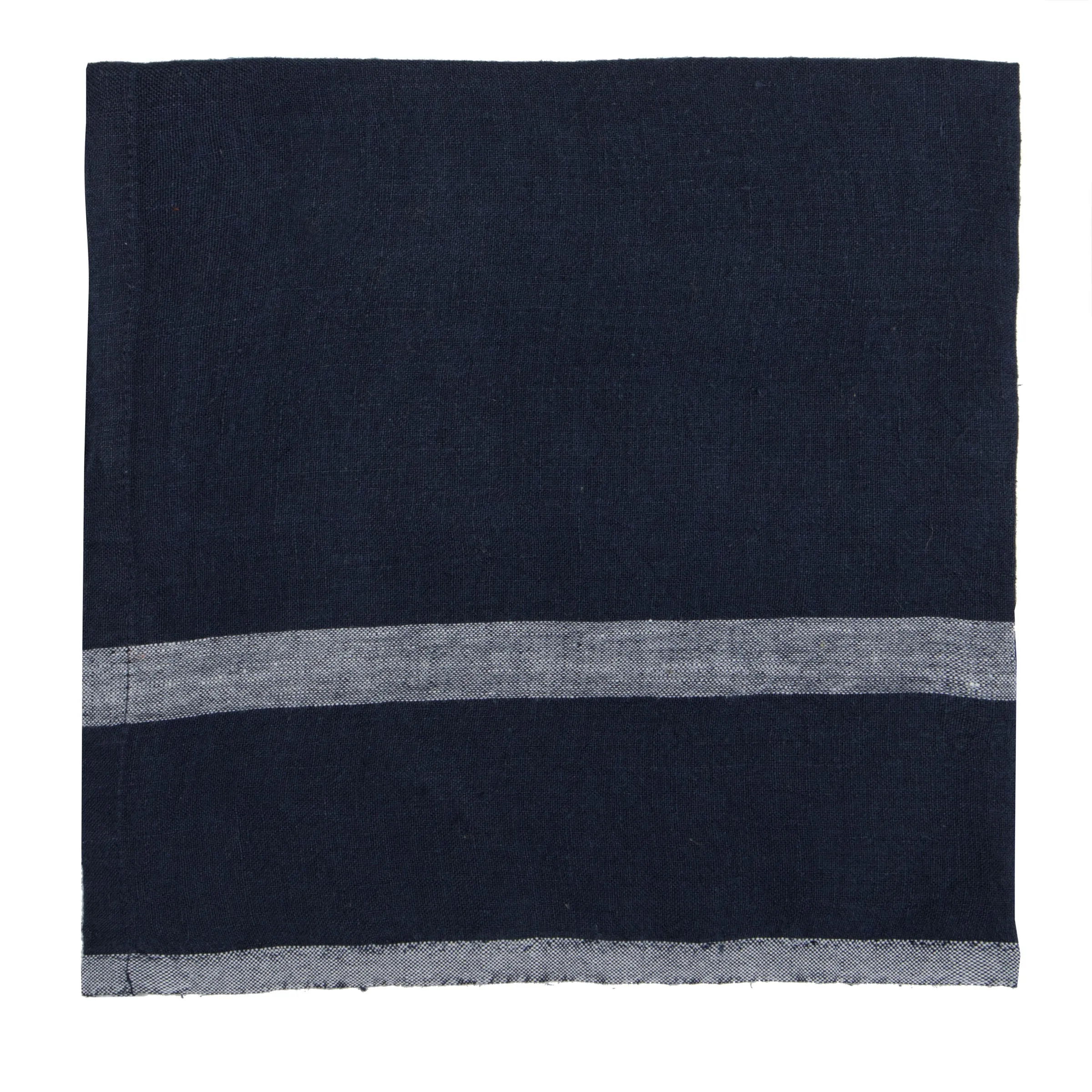 Laundered Linen Napkins Indigo & White, Set of 4