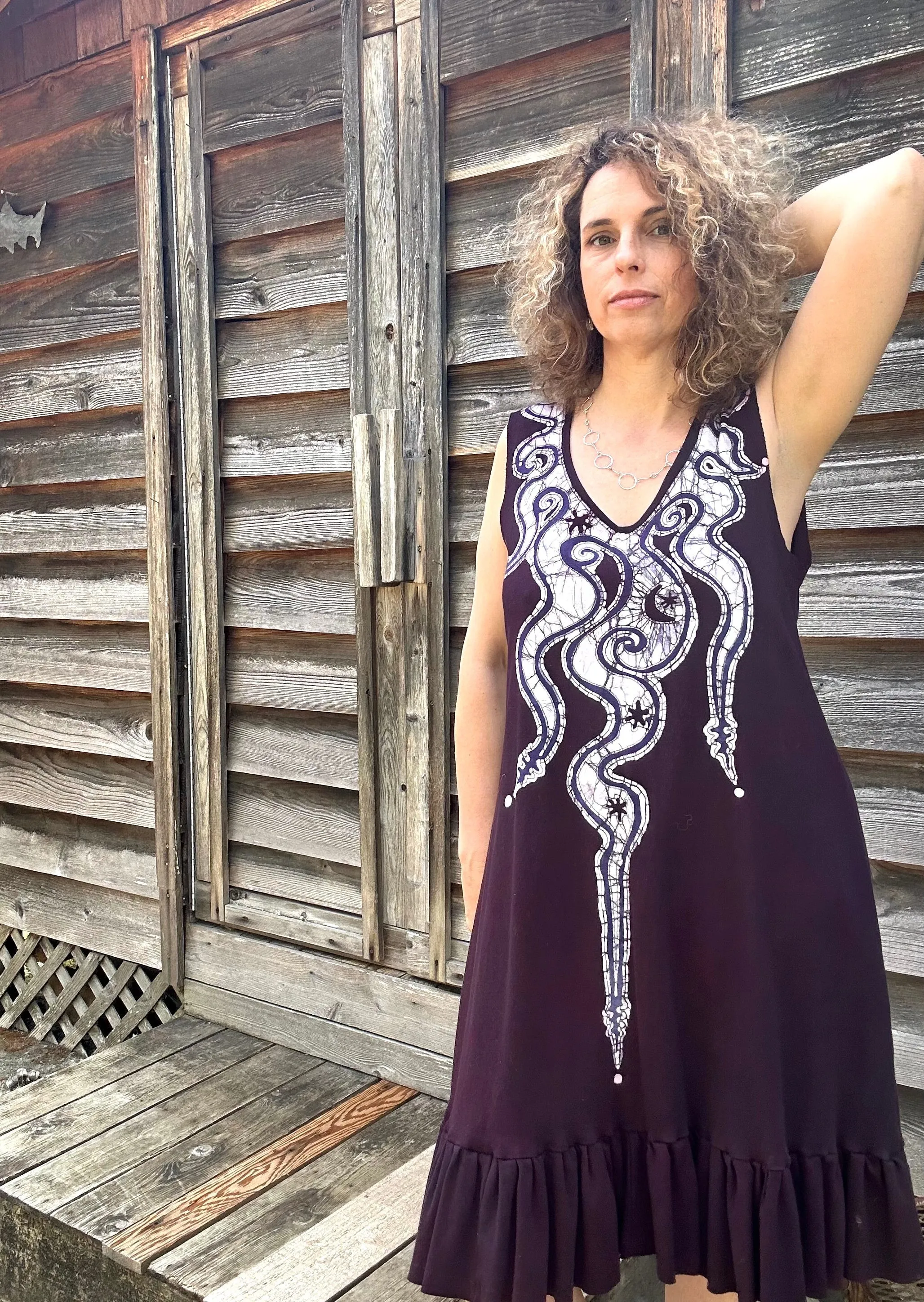 Lava Rock Batikwalla Dress in Organic Cotton