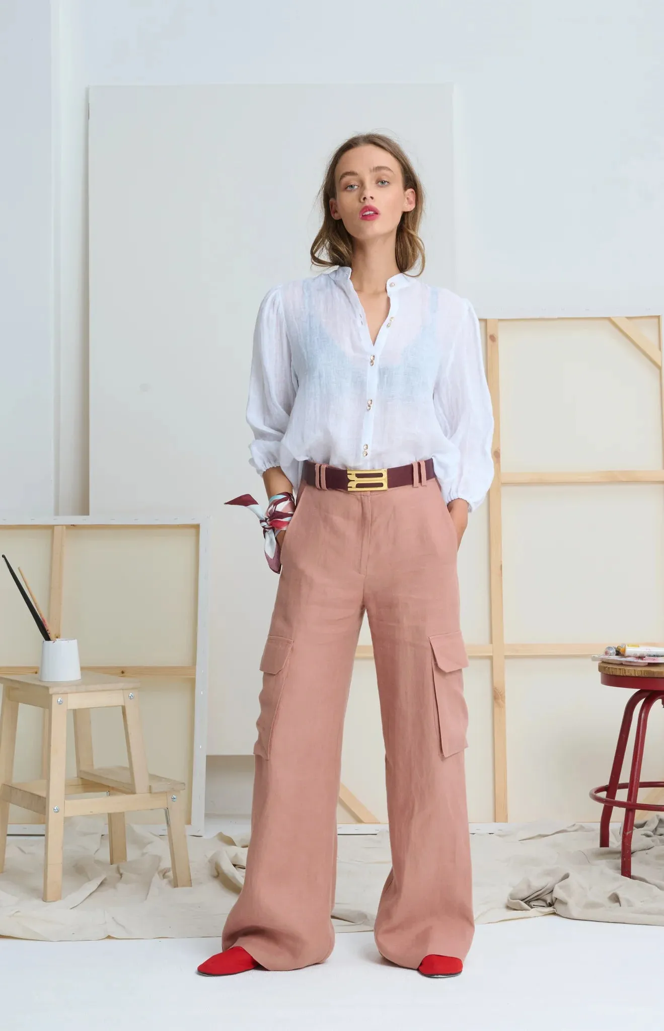 LE POCKET DETAIL PANT | Sandy Pink