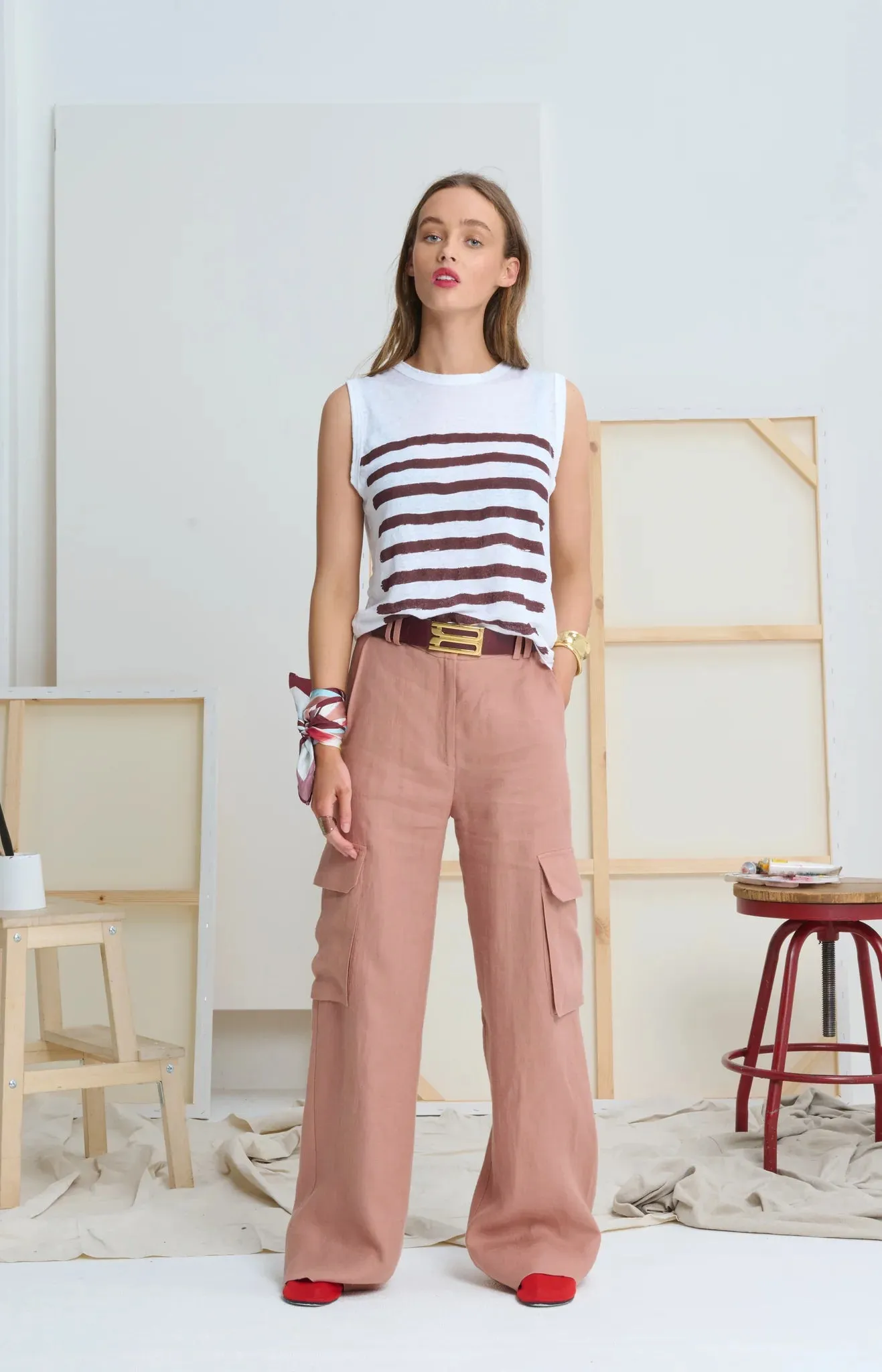 LE POCKET DETAIL PANT | Sandy Pink