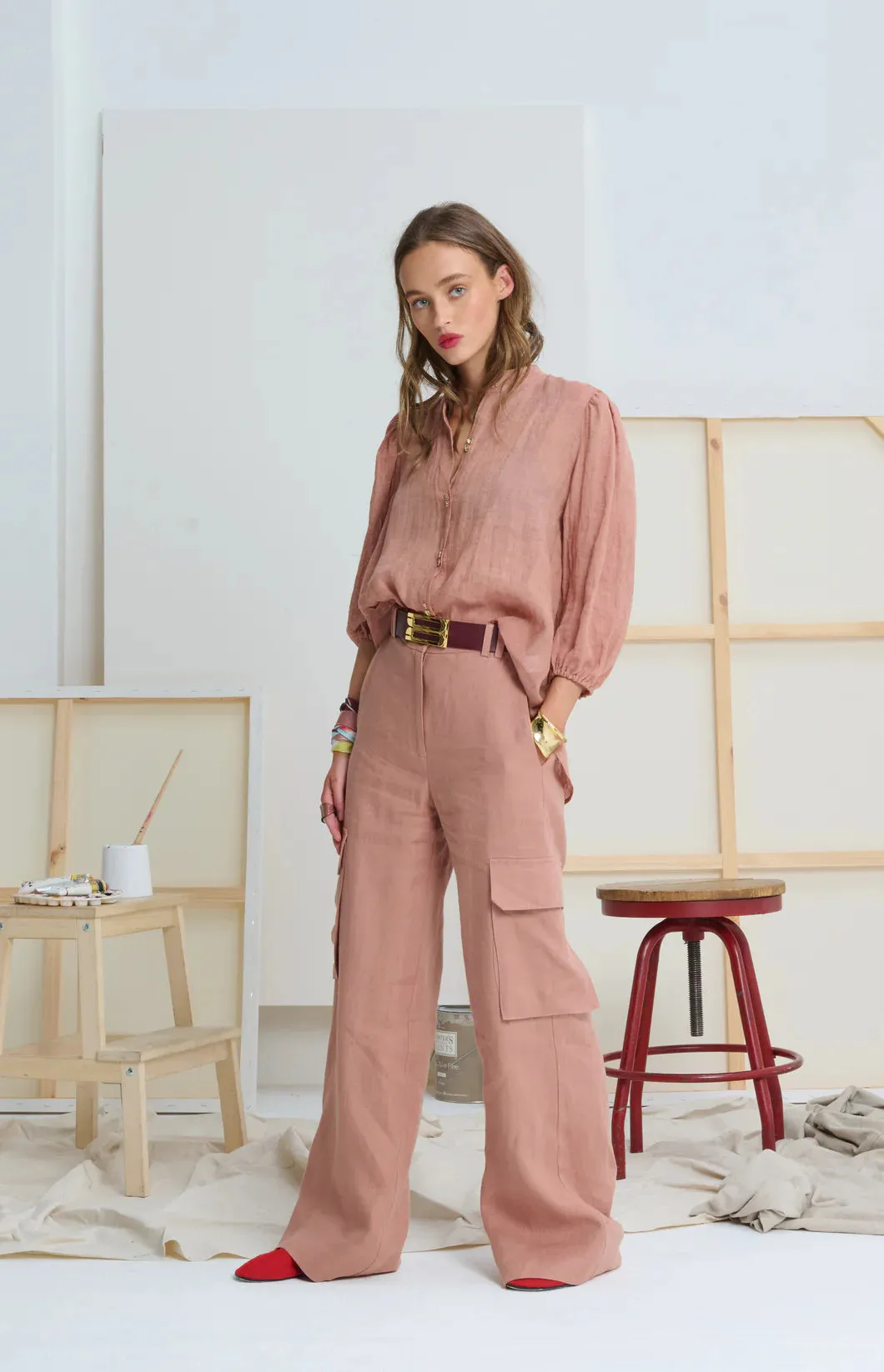 LE POCKET DETAIL PANT | Sandy Pink