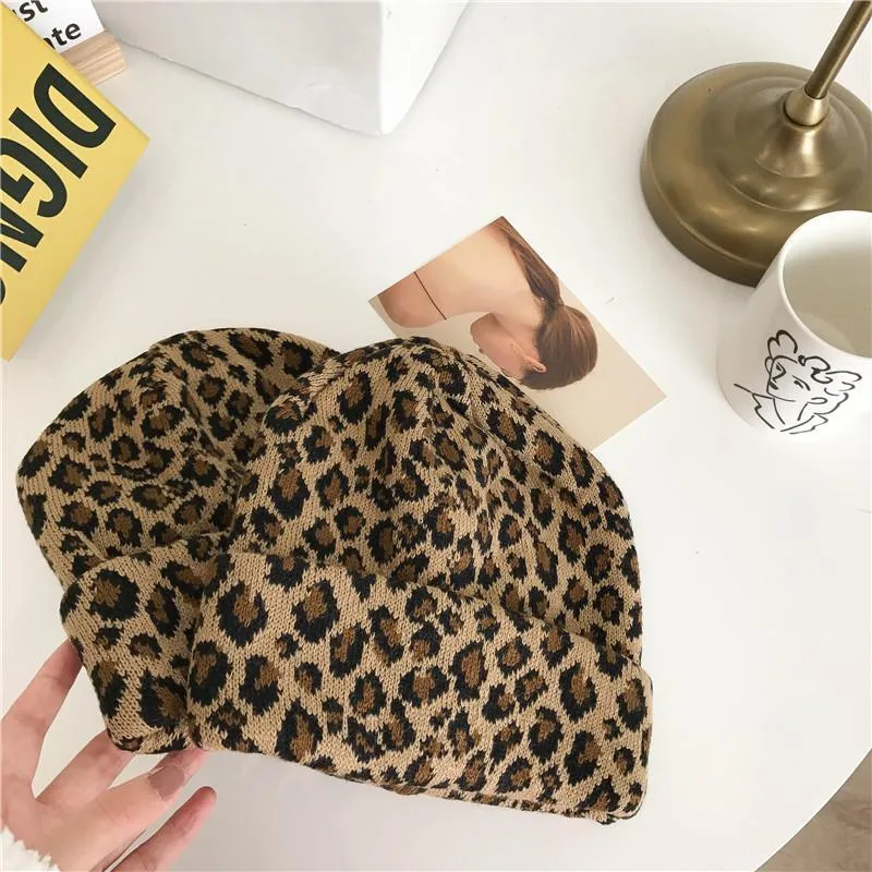 Leopard Animal Print Knitted Warm Beanie