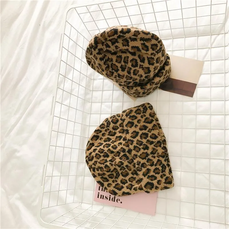 Leopard Animal Print Knitted Warm Beanie