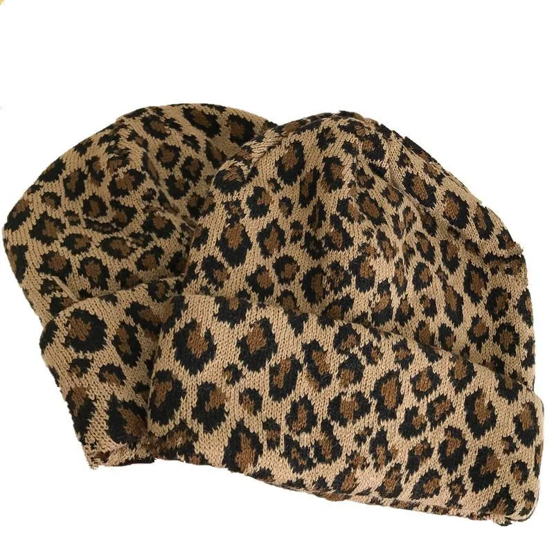 Leopard Animal Print Knitted Warm Beanie