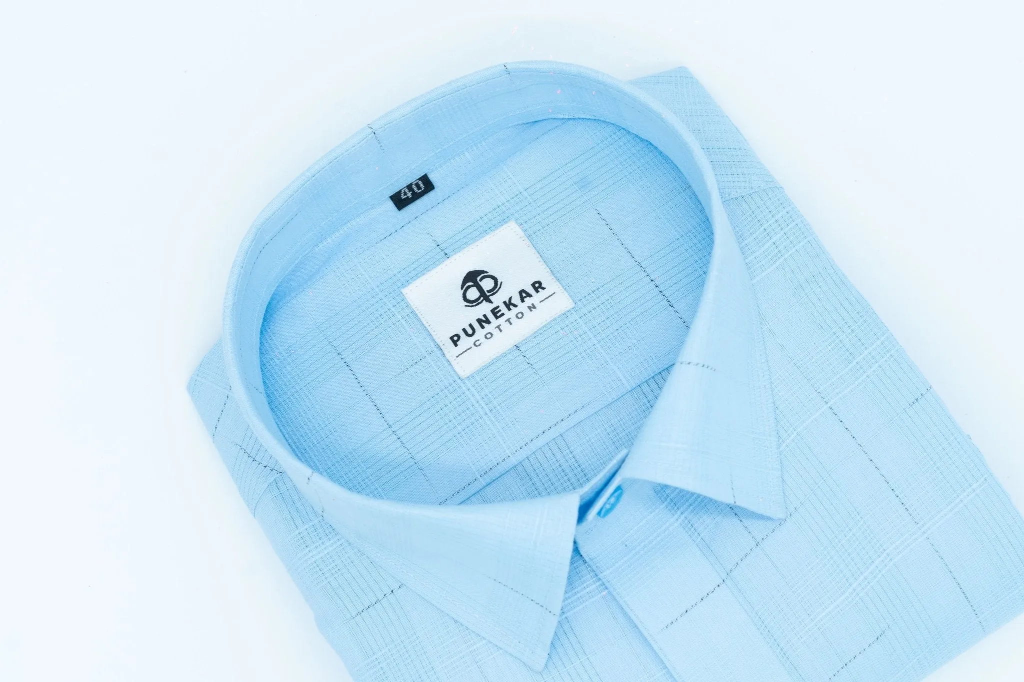 Light Blue Color Pure Cotton Shirts For Men