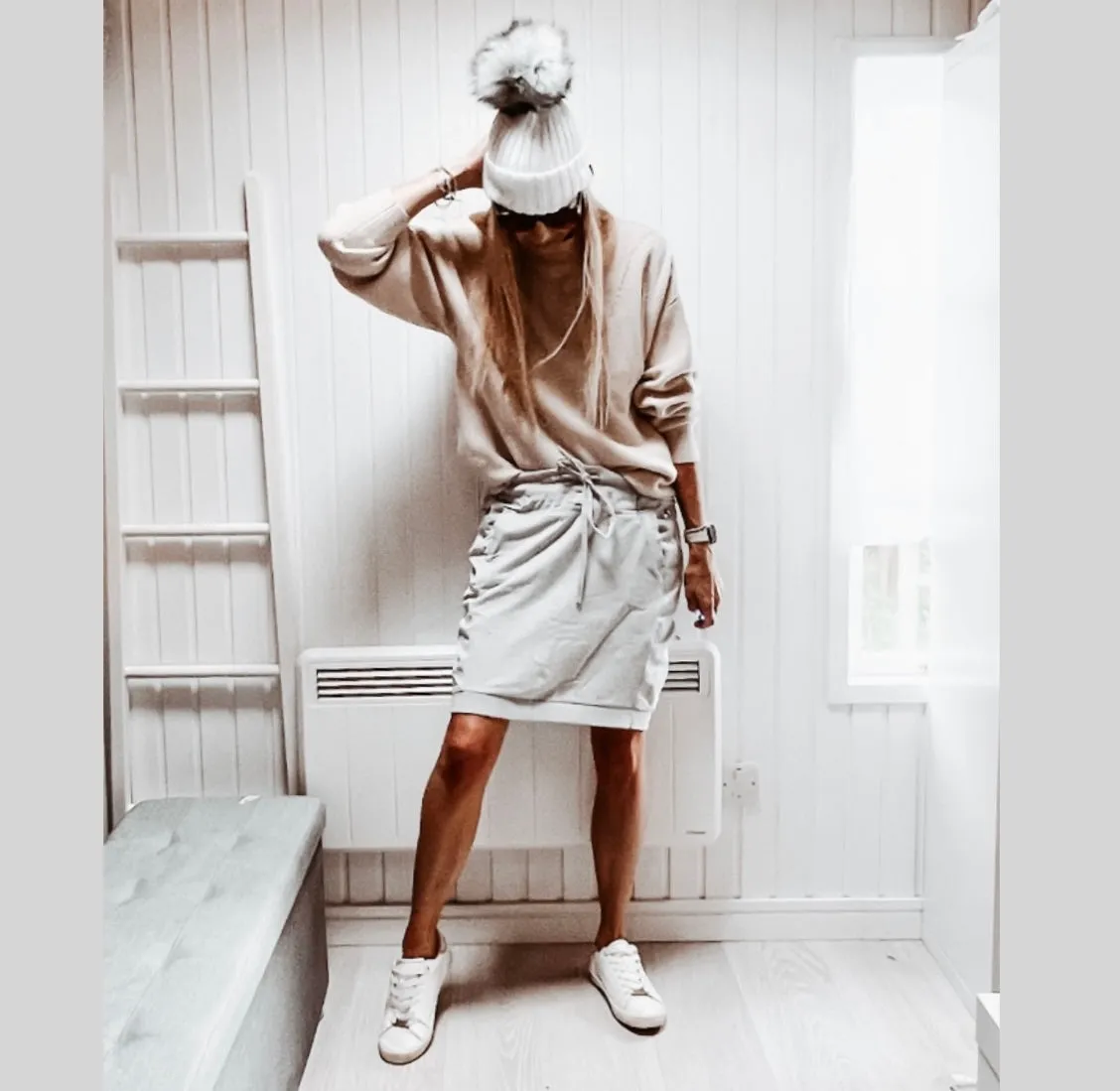 Light grey ULTIMATE jogger skirt