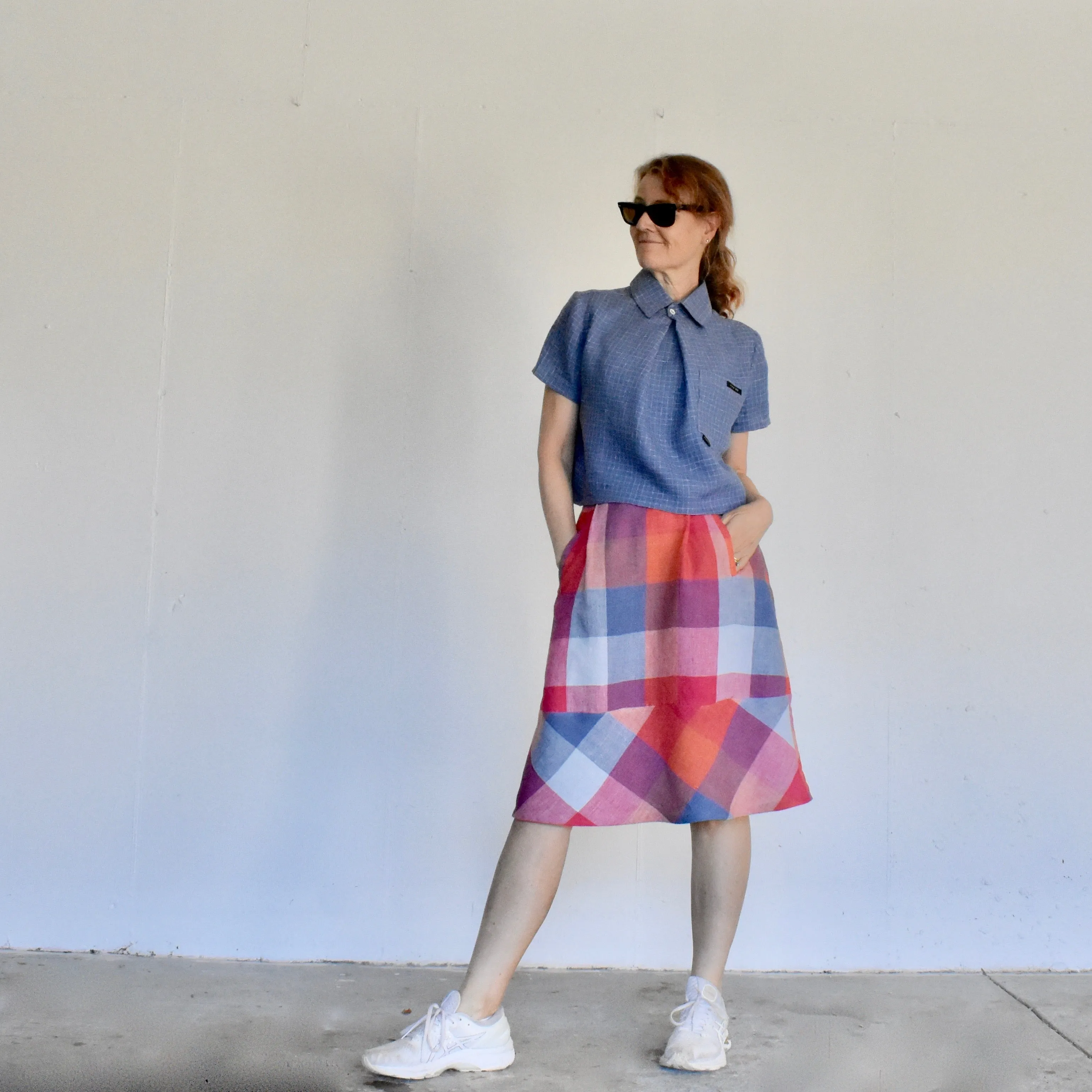 Linen by Maaidesign - Mini Check - Cornflower Blue