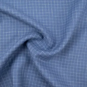 Linen by Maaidesign - Mini Check - Cornflower Blue