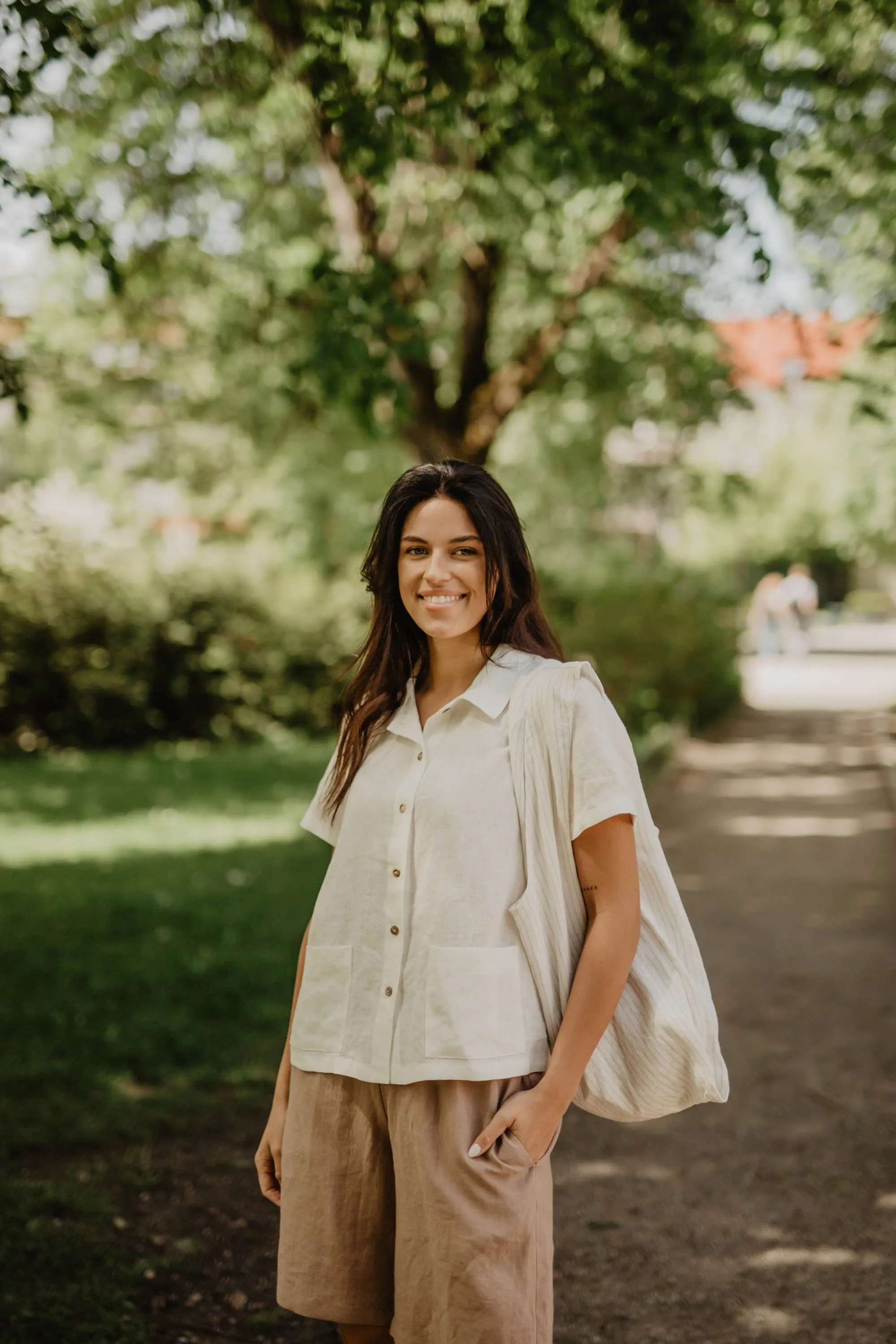 Linen summer shirt SCARLETT by AmourLinen