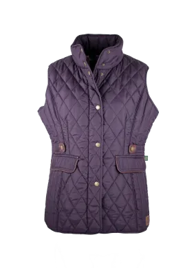 LJ001 - Ladies Maya Quilted Gilet - PLUM