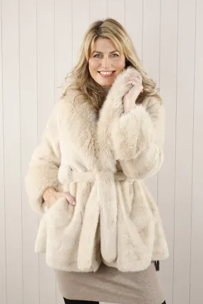 Lynette Faux fur Jacket Beige