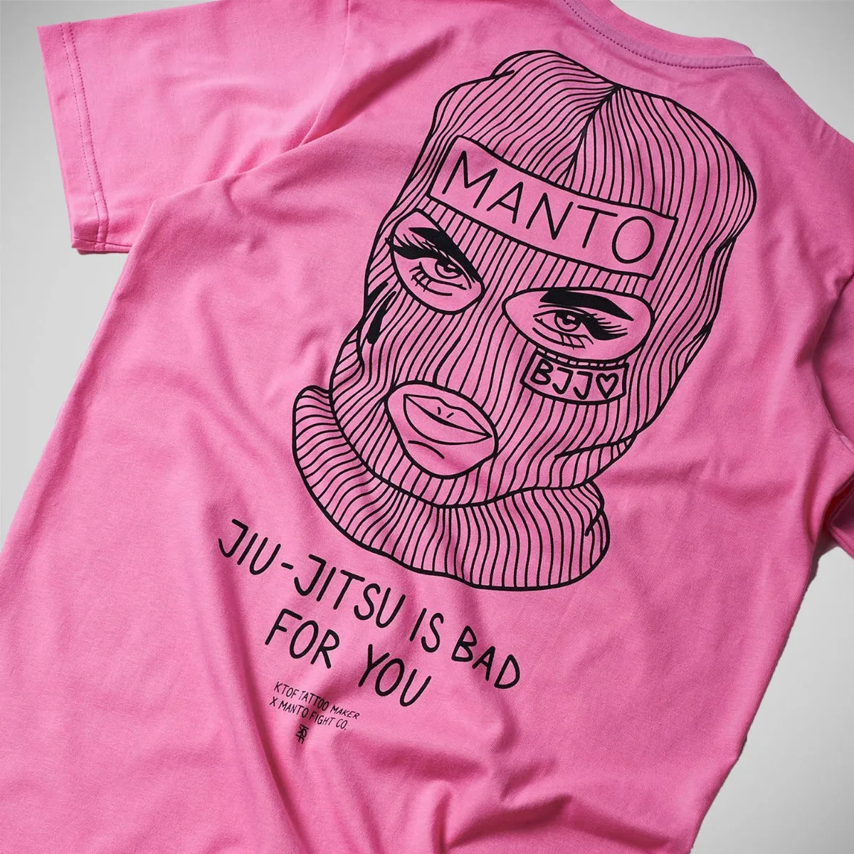 Manto x KTOF Balaclava T-Shirt Pink