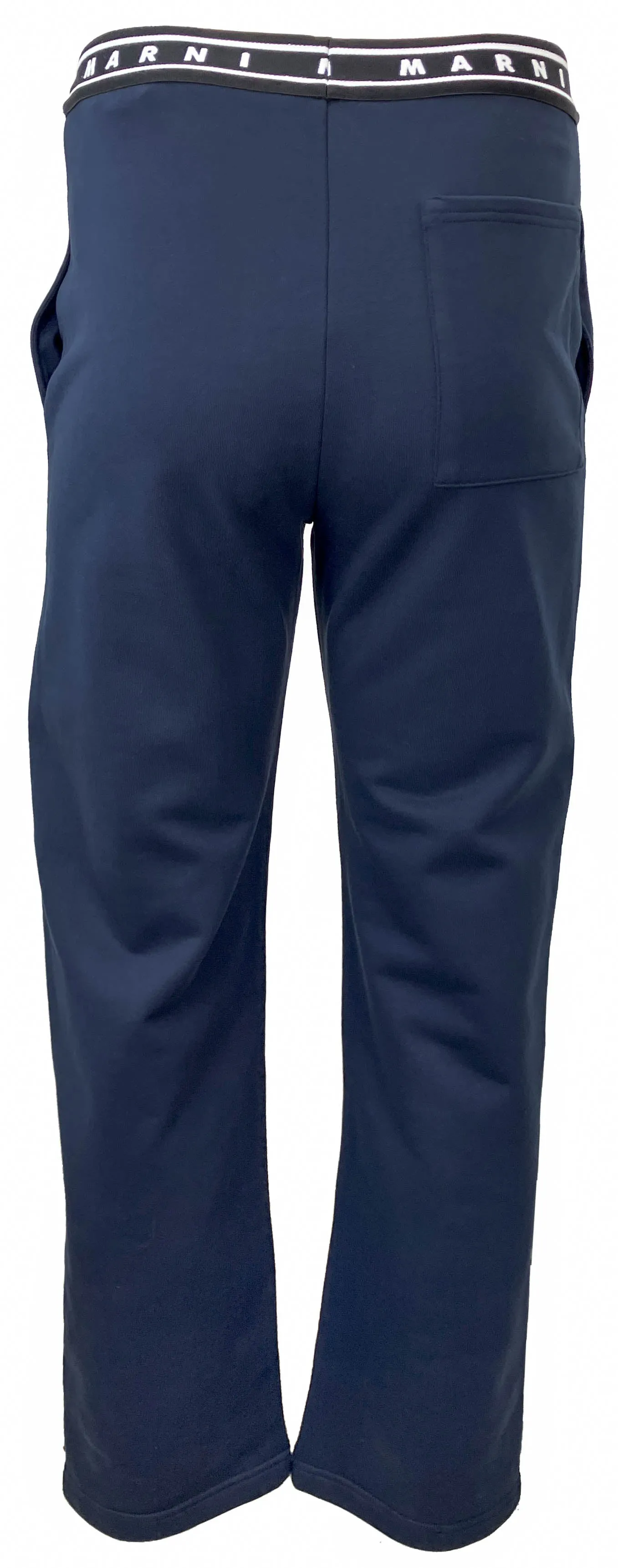 Marni Logo Sweatpants in Blue Kyanite