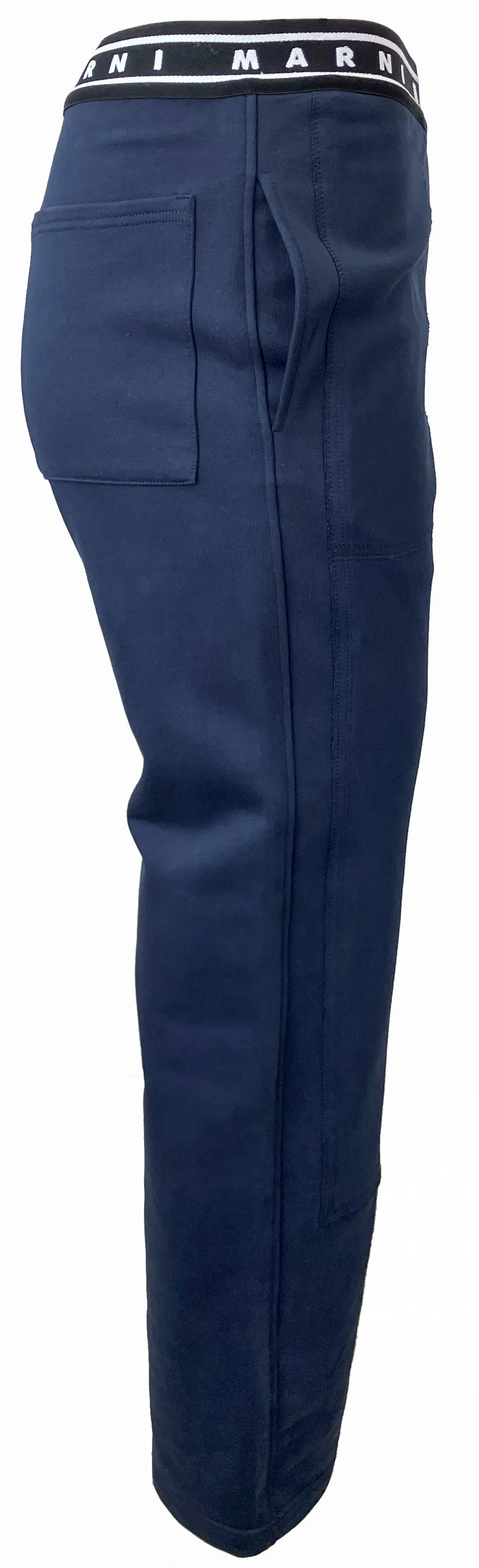 Marni Logo Sweatpants in Blue Kyanite