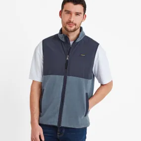 Marray Mens Fleece Gilet - Steel Blue/Indigo