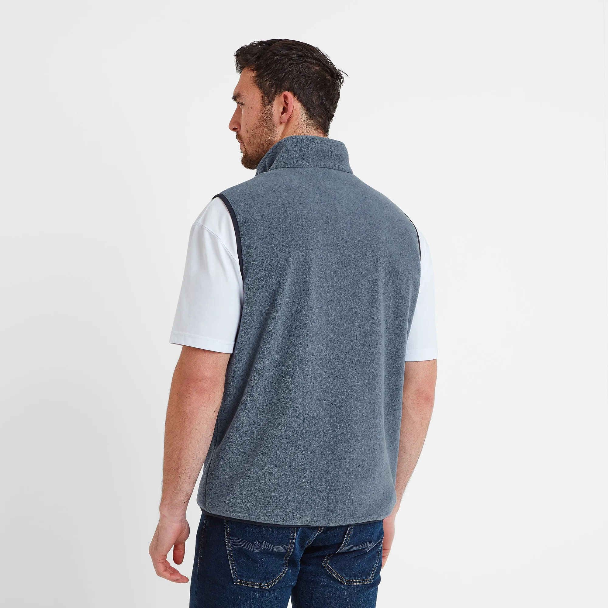 Marray Mens Fleece Gilet - Steel Blue/Indigo