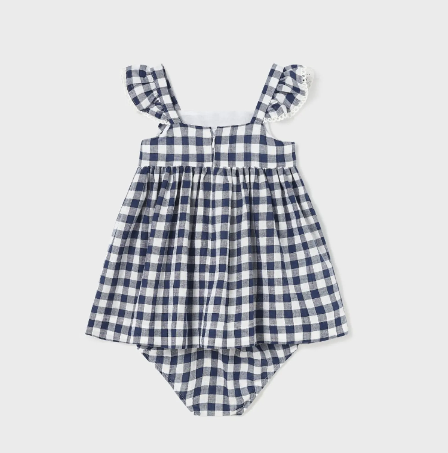 Mayoral Baby & Toddler Girls Navy and White Checked Dress