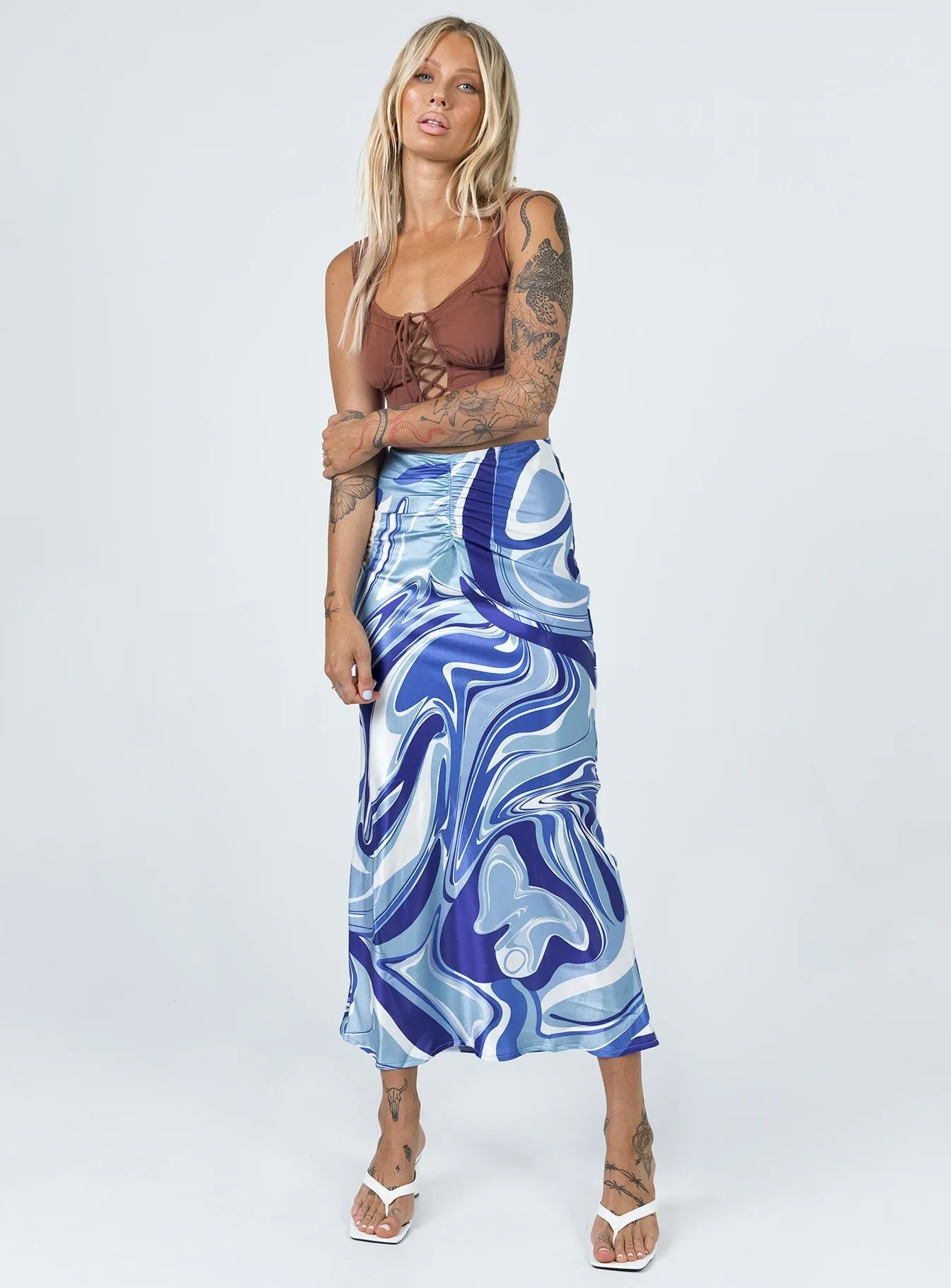 Medika Midi Skirt Blue