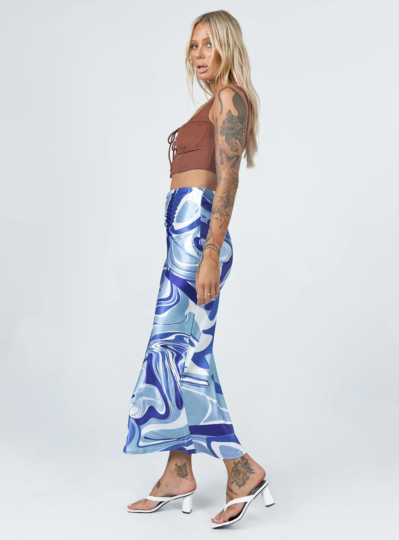 Medika Midi Skirt Blue