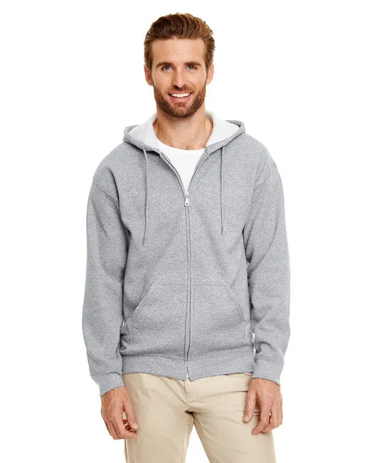 Men's Activewear Zipper Hooded Sweatshirt with Drawstring & Pocket