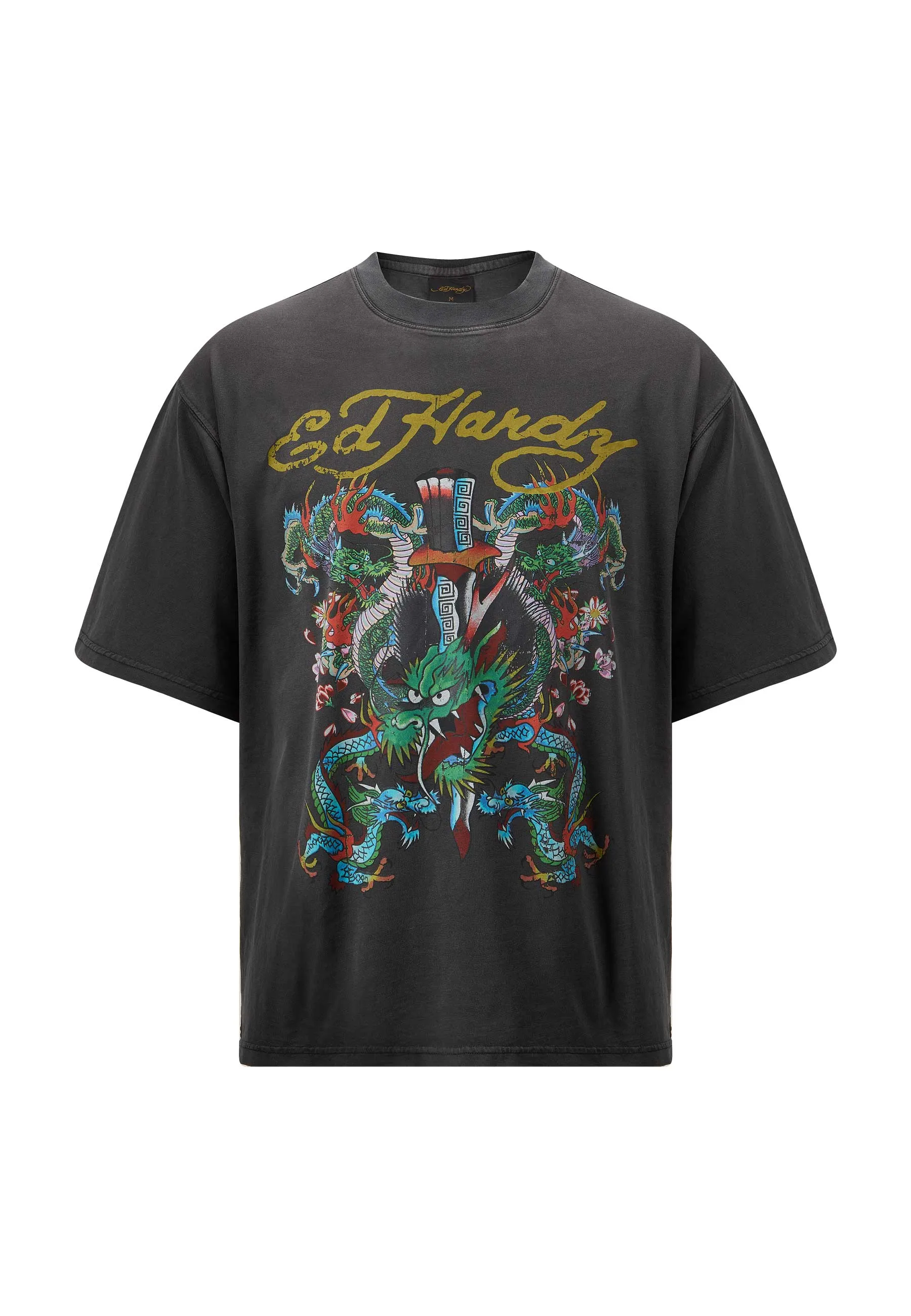 Mens Battle Of The Dragons Tshirt - Charcoal