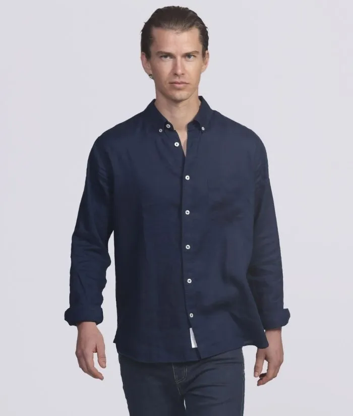 Mens Linen Long Sleeve Shirt