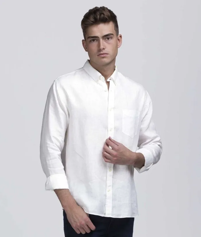 Mens Linen Long Sleeve Shirt